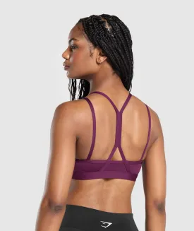 Gymshark Strap Feature Sports Bra - Magenta Purple