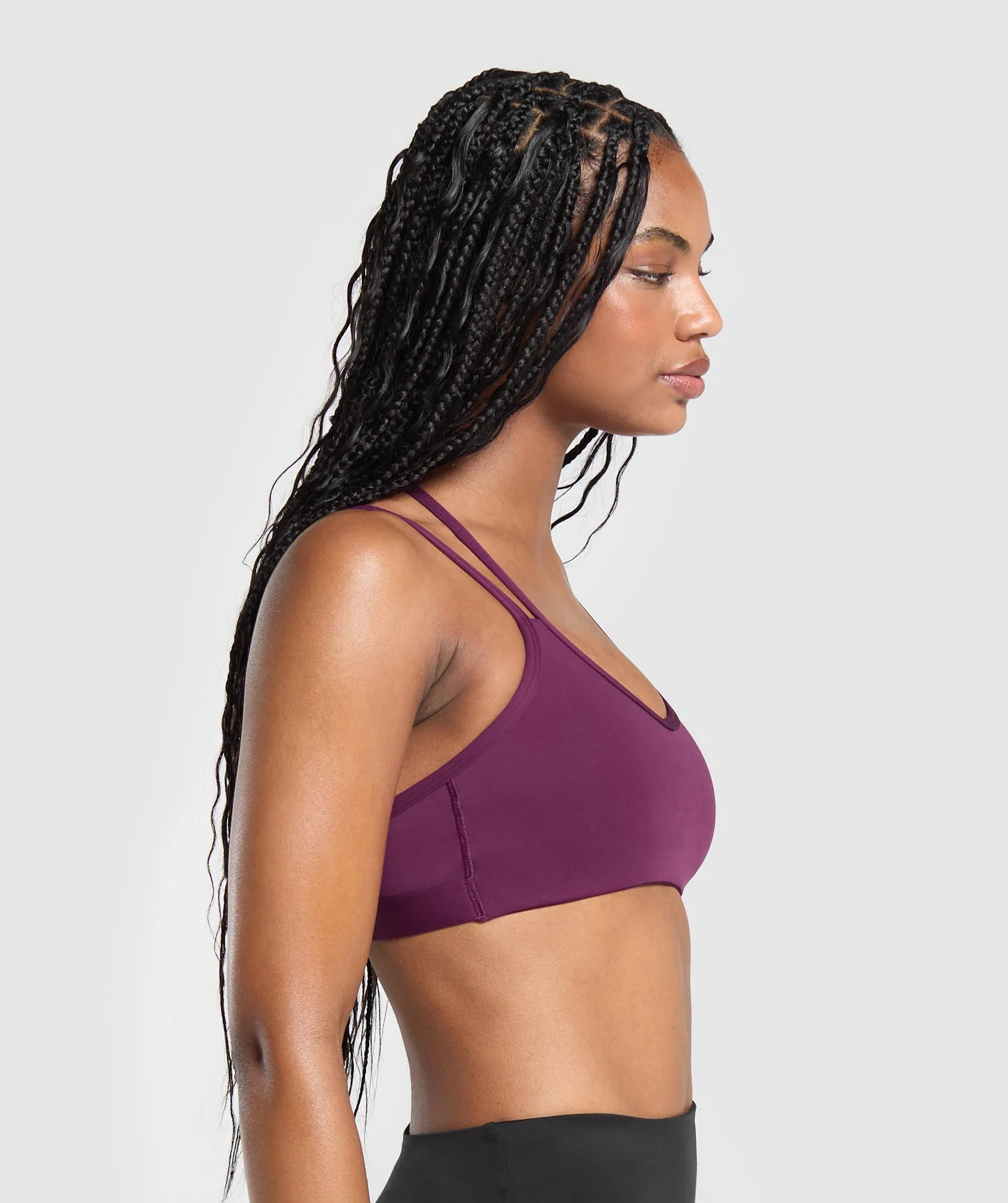 Gymshark Strap Feature Sports Bra - Magenta Purple