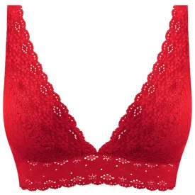 Halo Lace Soft Cup Bra Red - Wacoal