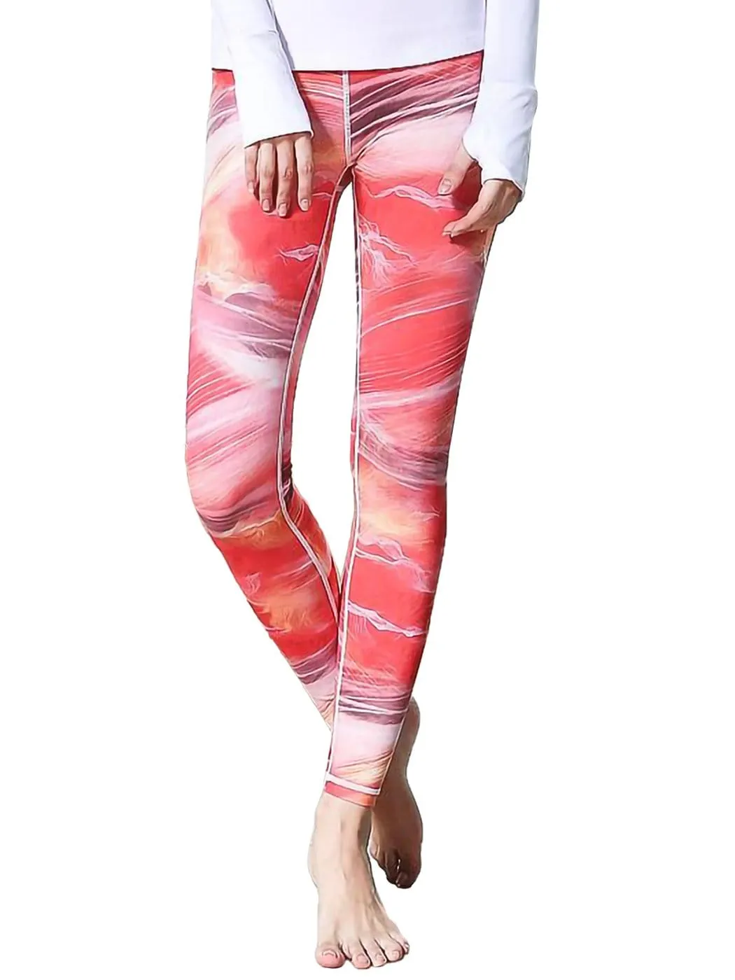 High Waist Printed Yoga Pants Full-Length Workout Fitness Leggings