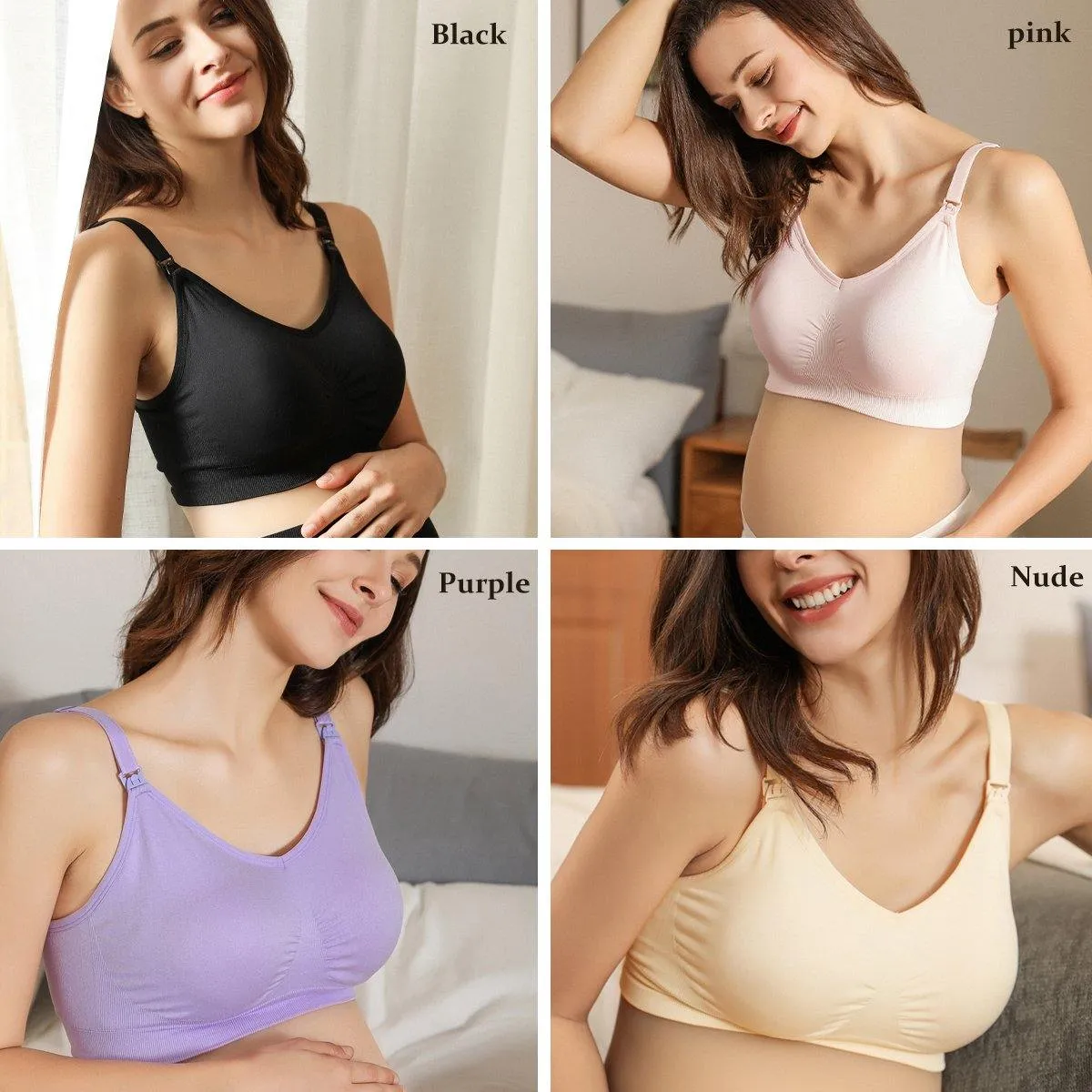 iLoveSIA 3PACK Women's underwire Body Silk Seamless Nursing Bra