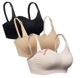 iLoveSIA 3PACK Women's underwire Body Silk Seamless Nursing Bra