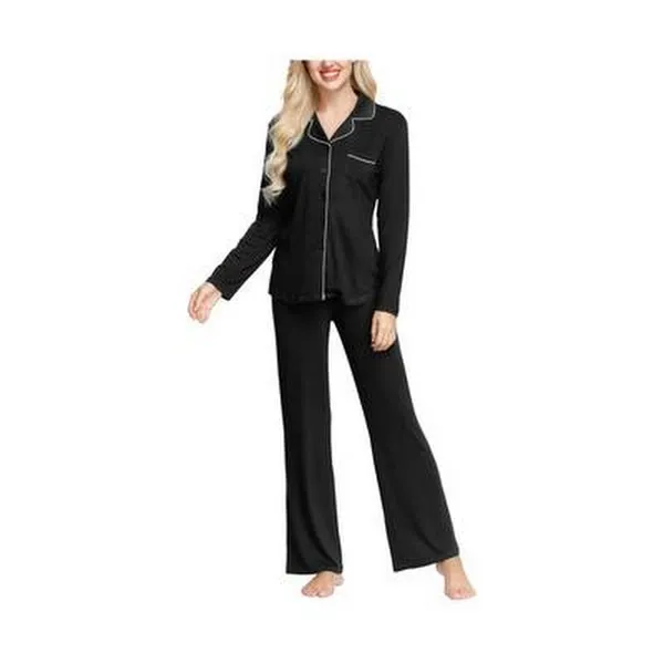 Ink Ivy Women’s Notch Collar Pajama Top and Pant Set