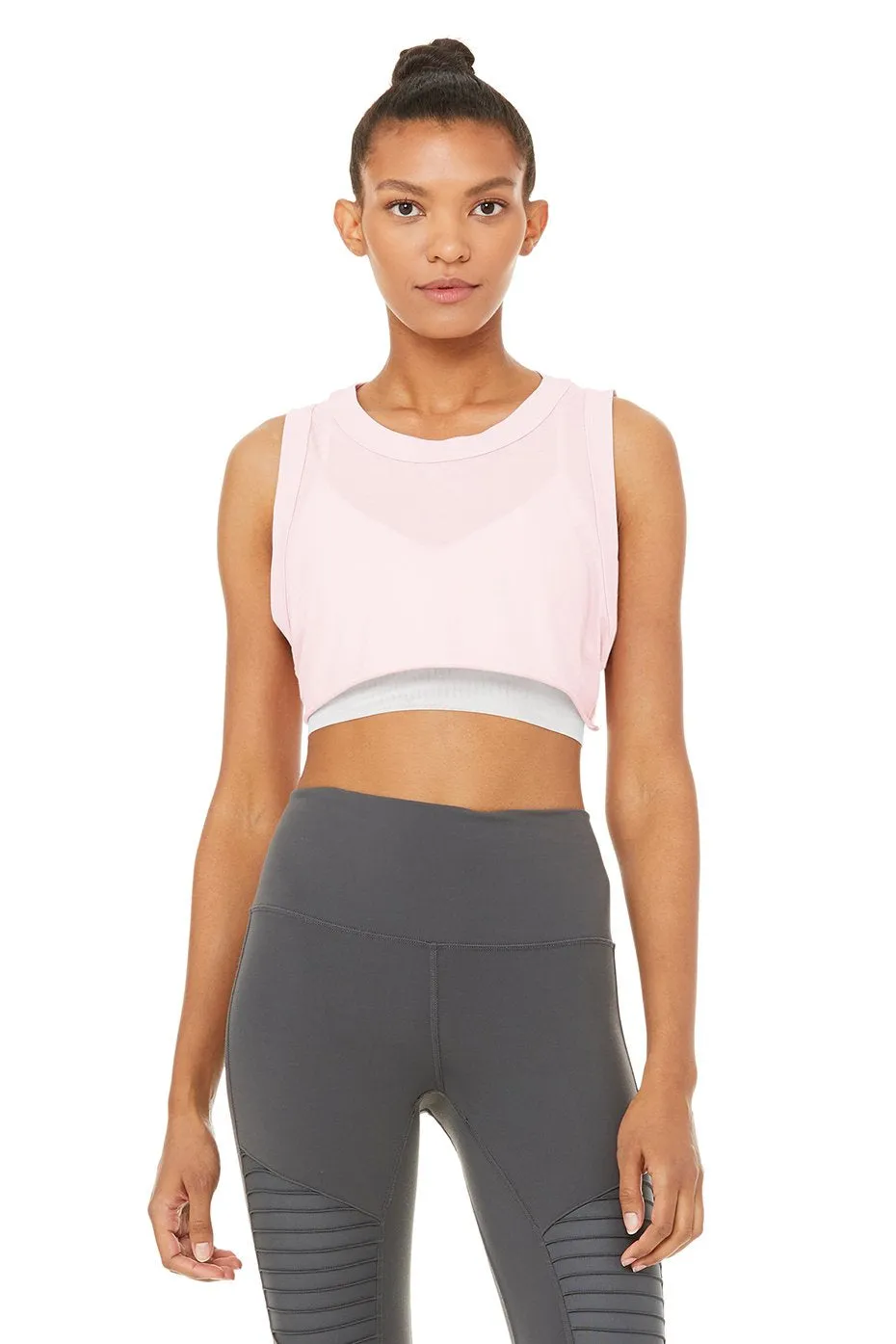 Inspire Crop Tank - Soft Pink