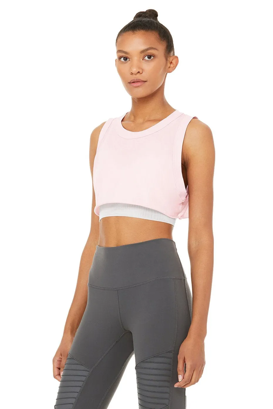 Inspire Crop Tank - Soft Pink