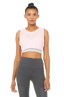 Inspire Crop Tank - Soft Pink