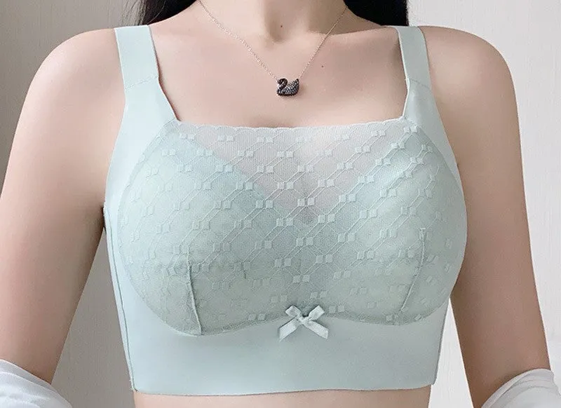 Large size tube top underwear for women, full cup, gathers large breasts to make them look smaller, collects side breasts and prevents sagging, summer ultra-thin bra