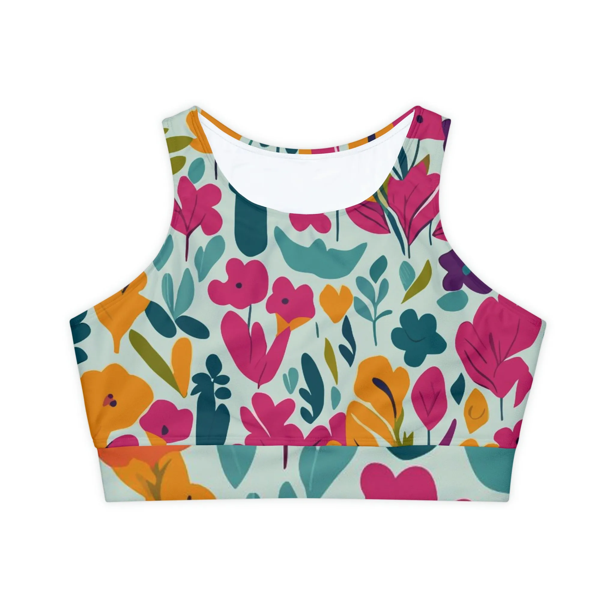 Light flowers - Inovax Padded Sports Bra