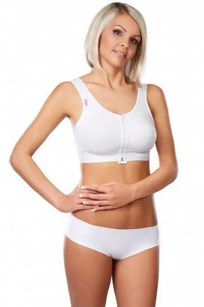 Lipoelastic PI Special Comfort Post Surgery Bra: White