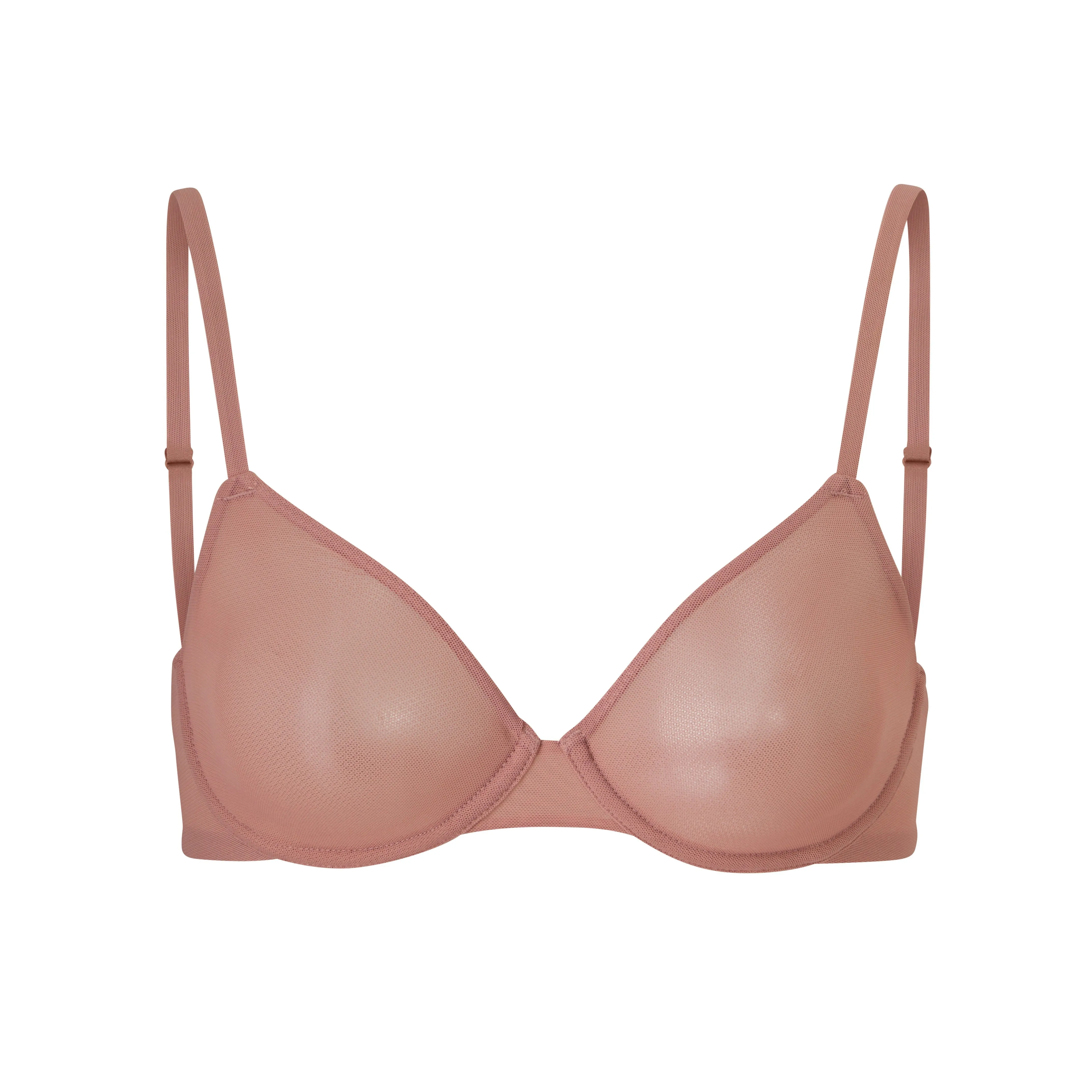 MESH UNDERWIRE BRA | ROSE CLAY