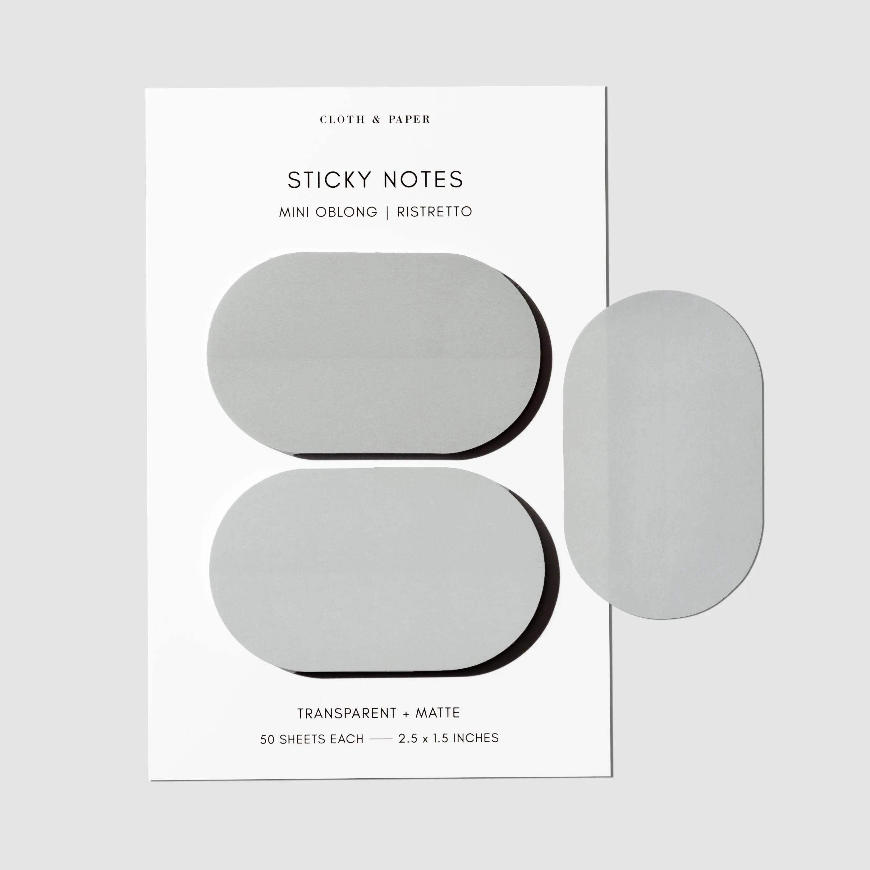 Mini Oblong Sticky Note Set | Ristretto