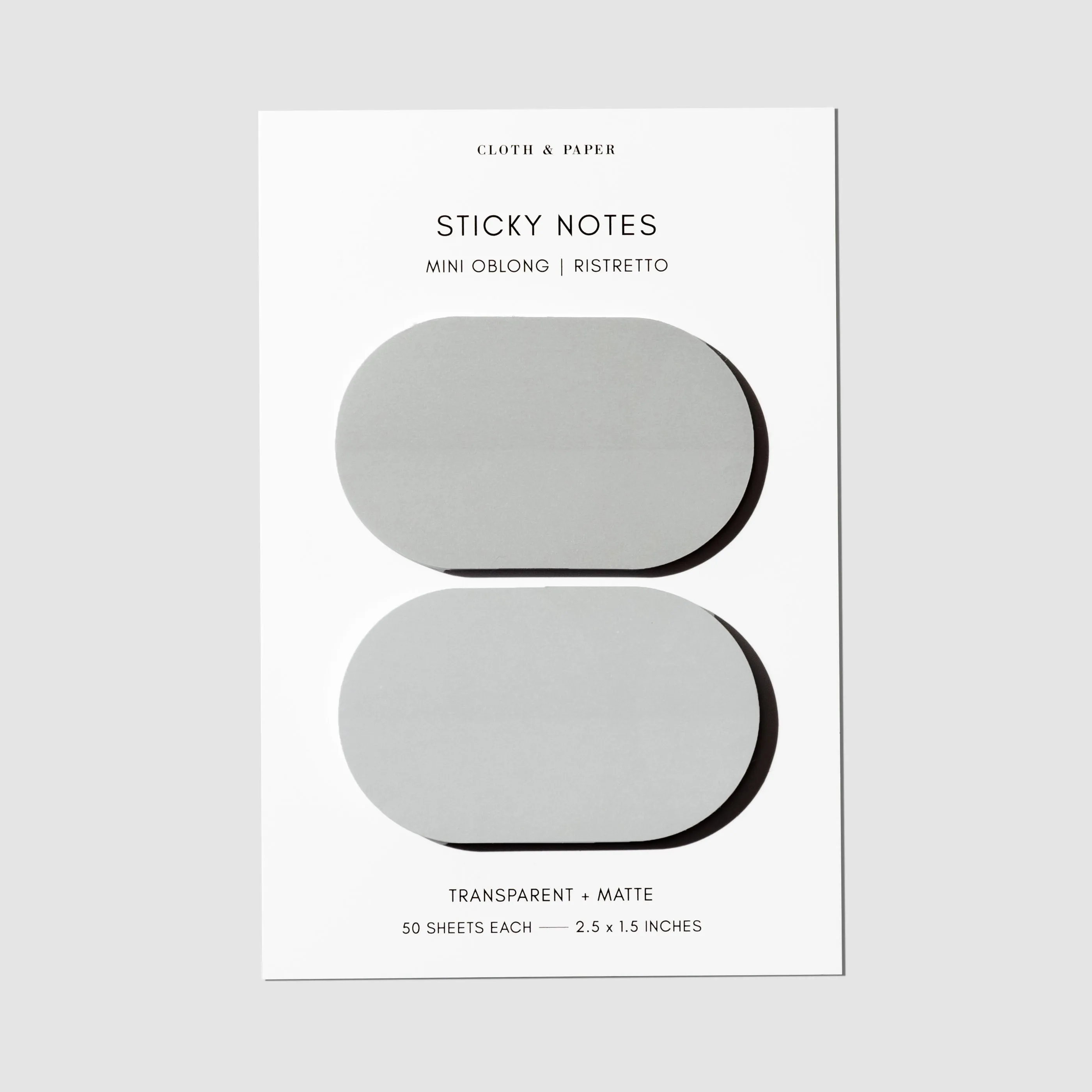 Mini Oblong Sticky Note Set | Ristretto