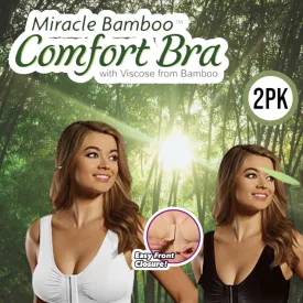 Miracle Bamboo Comfort Bra Deluxe - Set of 2 - Large (37-40")