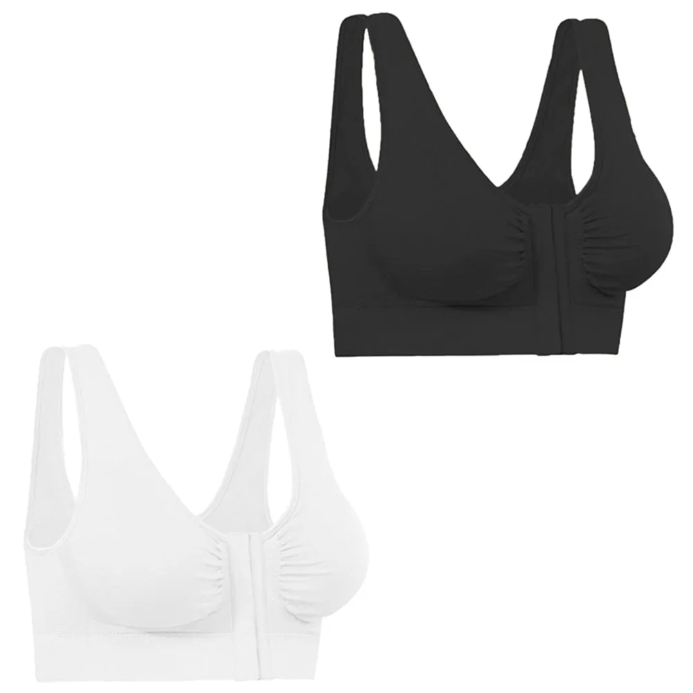 Miracle Bamboo Comfort Bra Deluxe - Set of 2  - Medium (35-37")