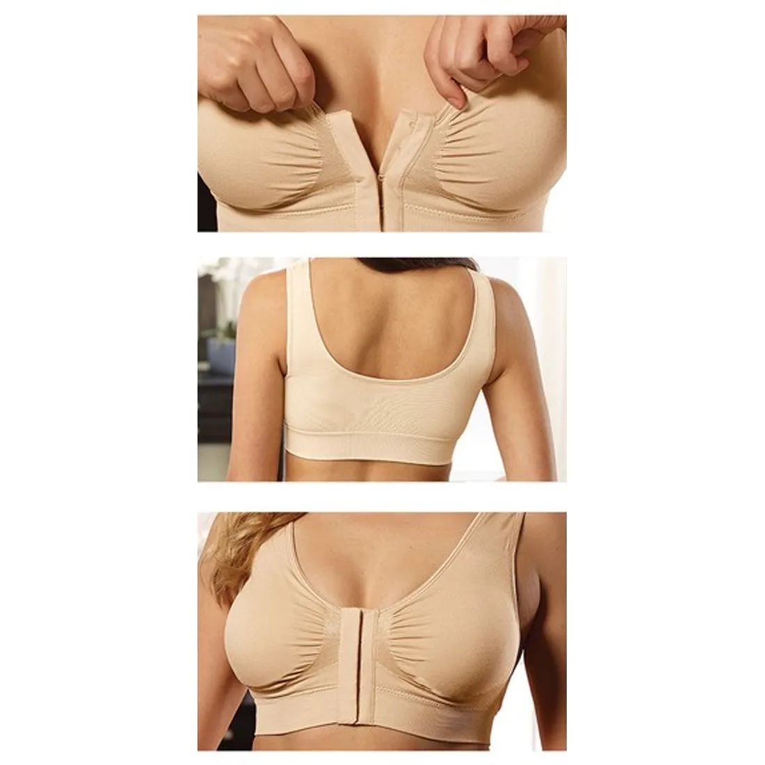 Miracle Bamboo Comfort Bra Deluxe - Set of 3 - Medium (35-37")