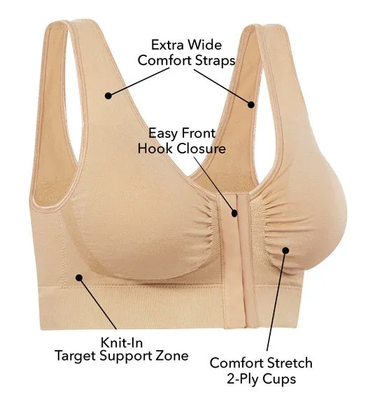 Miracle Bamboo Comfort Bra Deluxe - Set of 3 - XL (40-43")