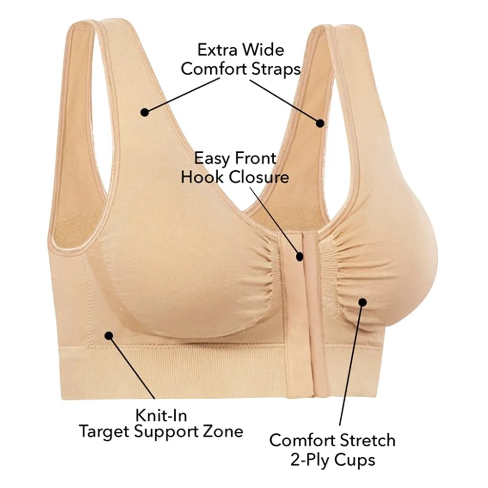 Miracle Bamboo Comfort Bra - Nude - Medium (Bust 35"-37"  )