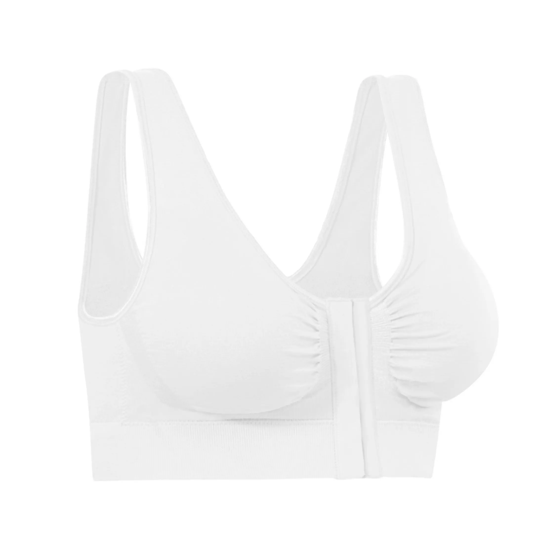 Miracle Bamboo Comfort Bra - White- Large  (Bust 37-40)