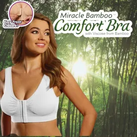 Miracle Bamboo Comfort Bra - White- Medium (Bust 35"-37")