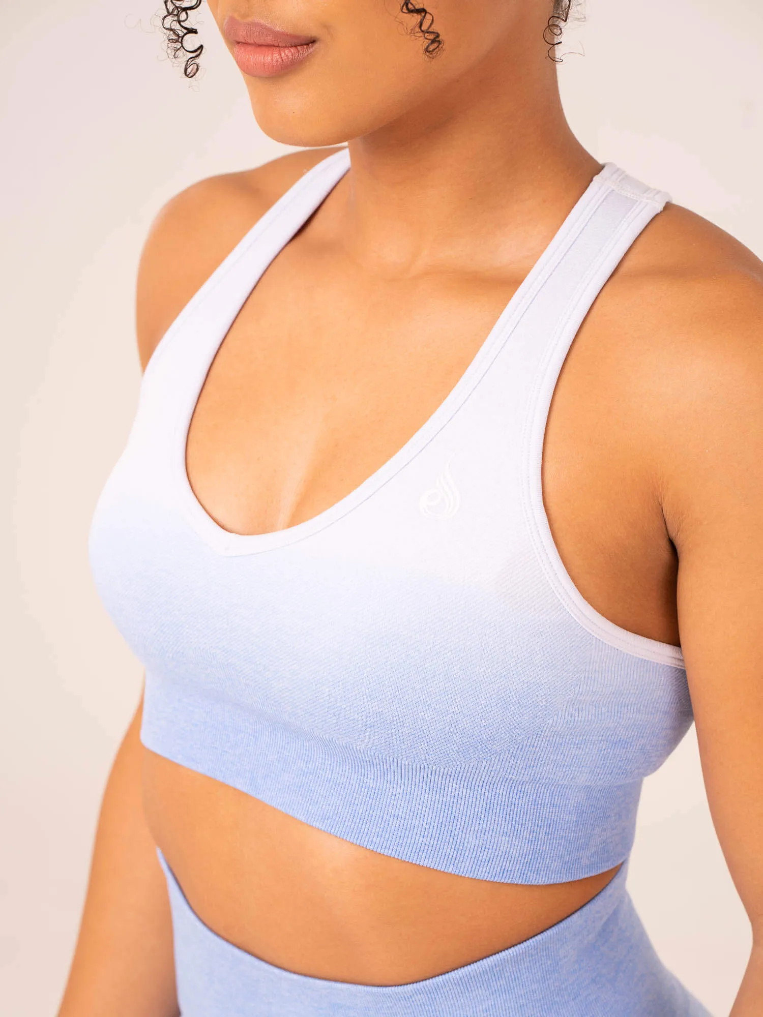 Ombre Seamless Sports Bra - Cornflower Blue Ombre