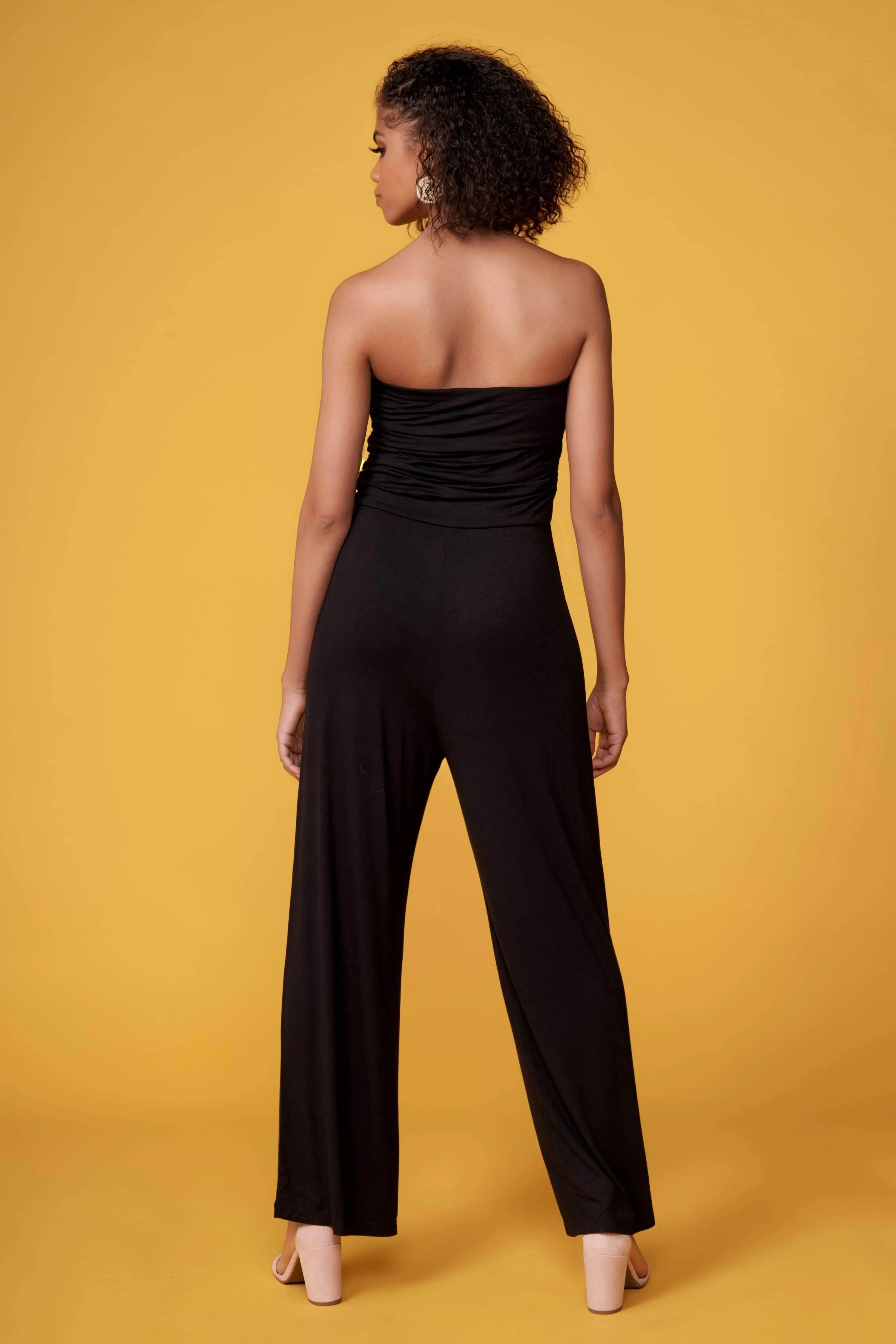 Onyx Black Strapless Jumpsuit