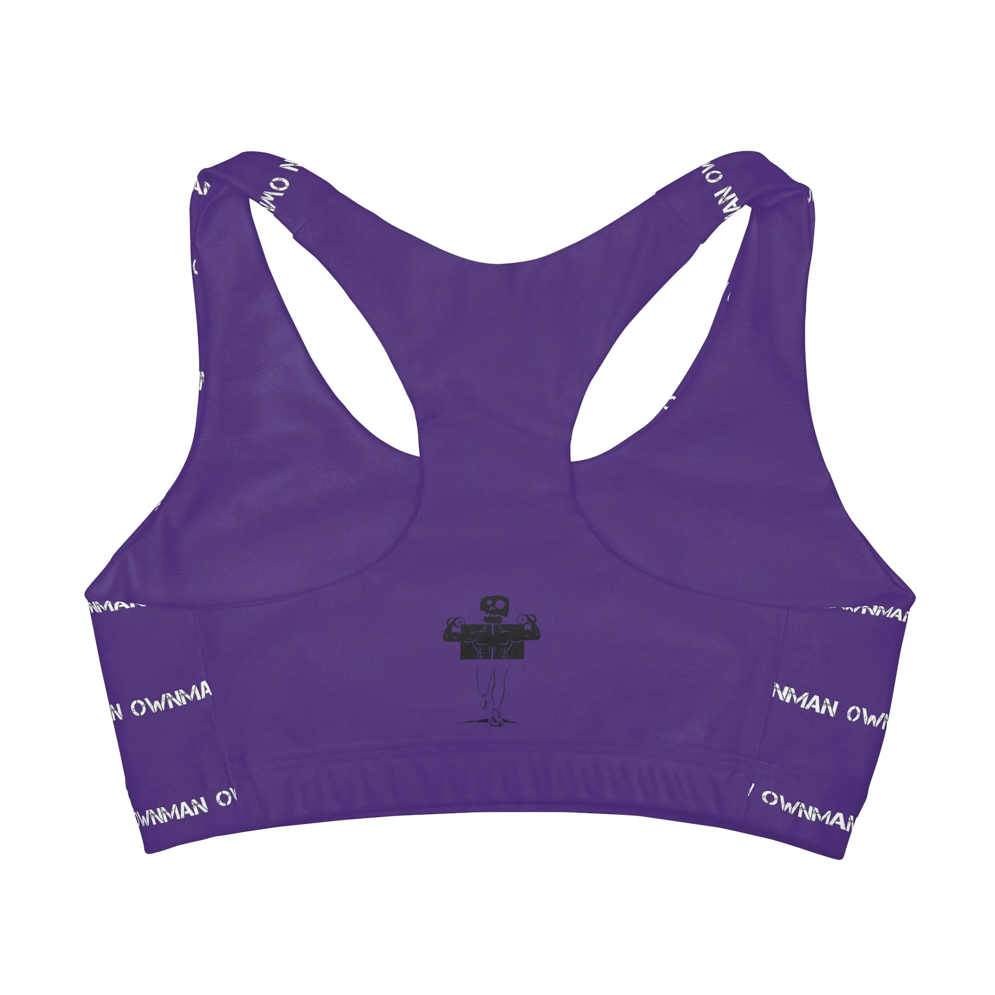 OWN MAN - Girls' Double Lined Seamless Sports Bra Purple