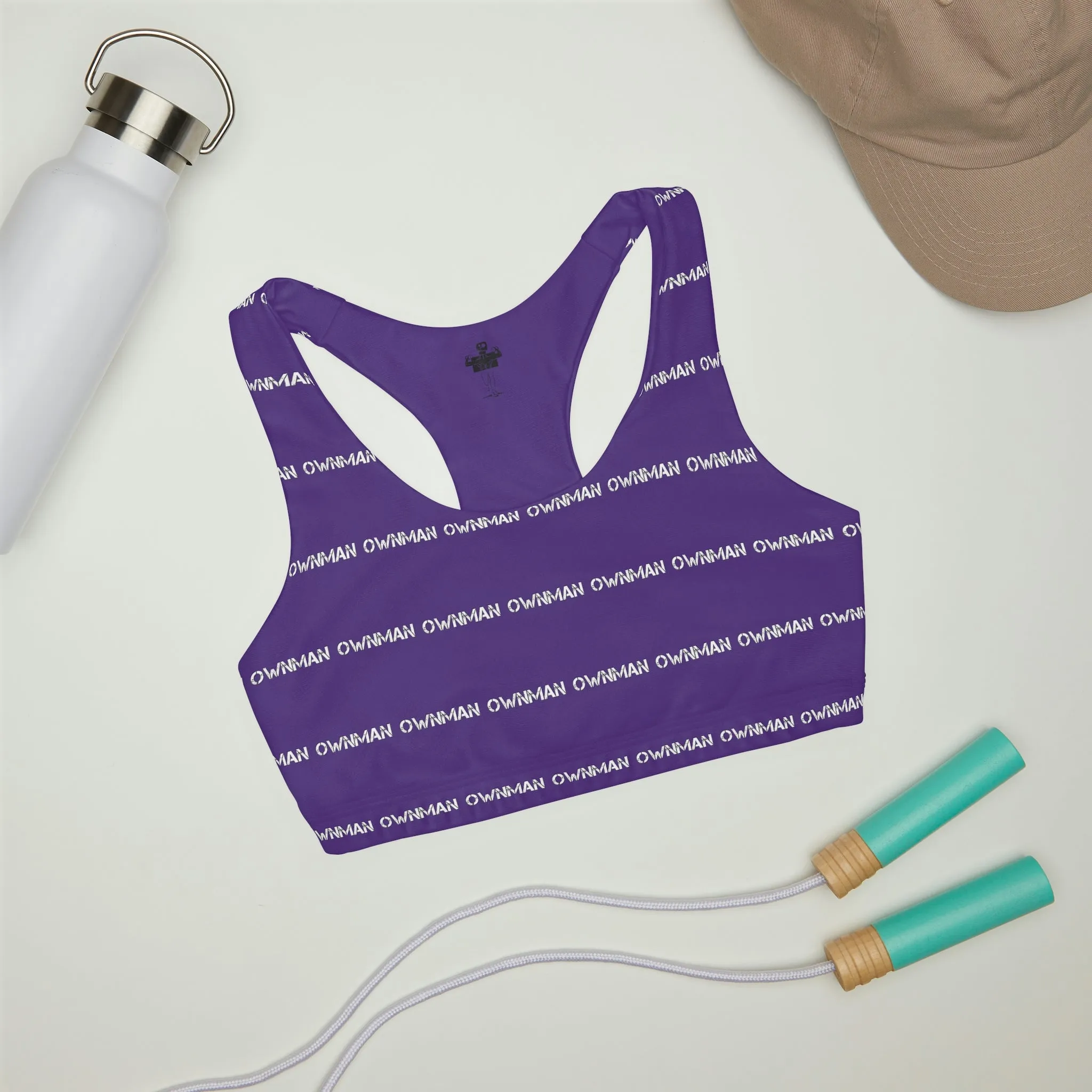 OWN MAN - Girls' Double Lined Seamless Sports Bra Purple