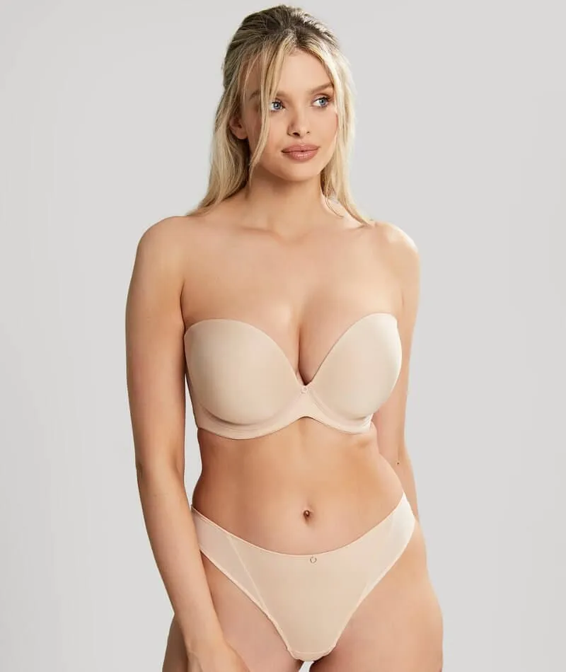 Panache Faith Moulded Strapless Bra - Latte