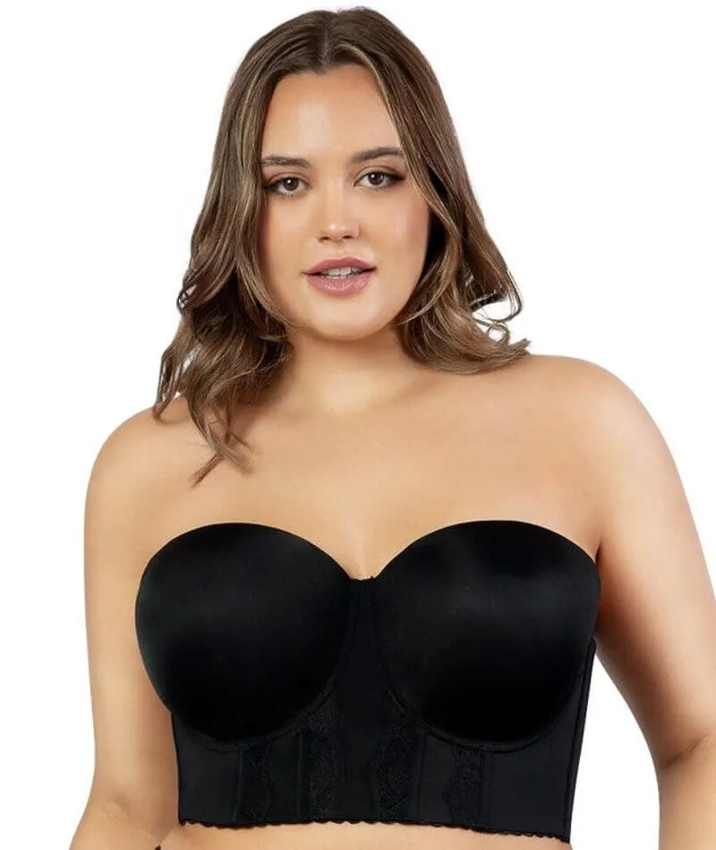 Parfait Elissa Seamless Underwire Padded Longline Strapless Bra - Black