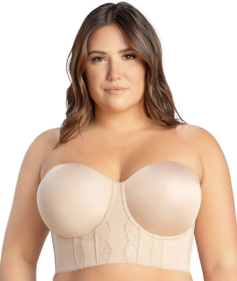 Parfait Elissa Seamless Underwire Padded Longline Strapless Bra - European Nude