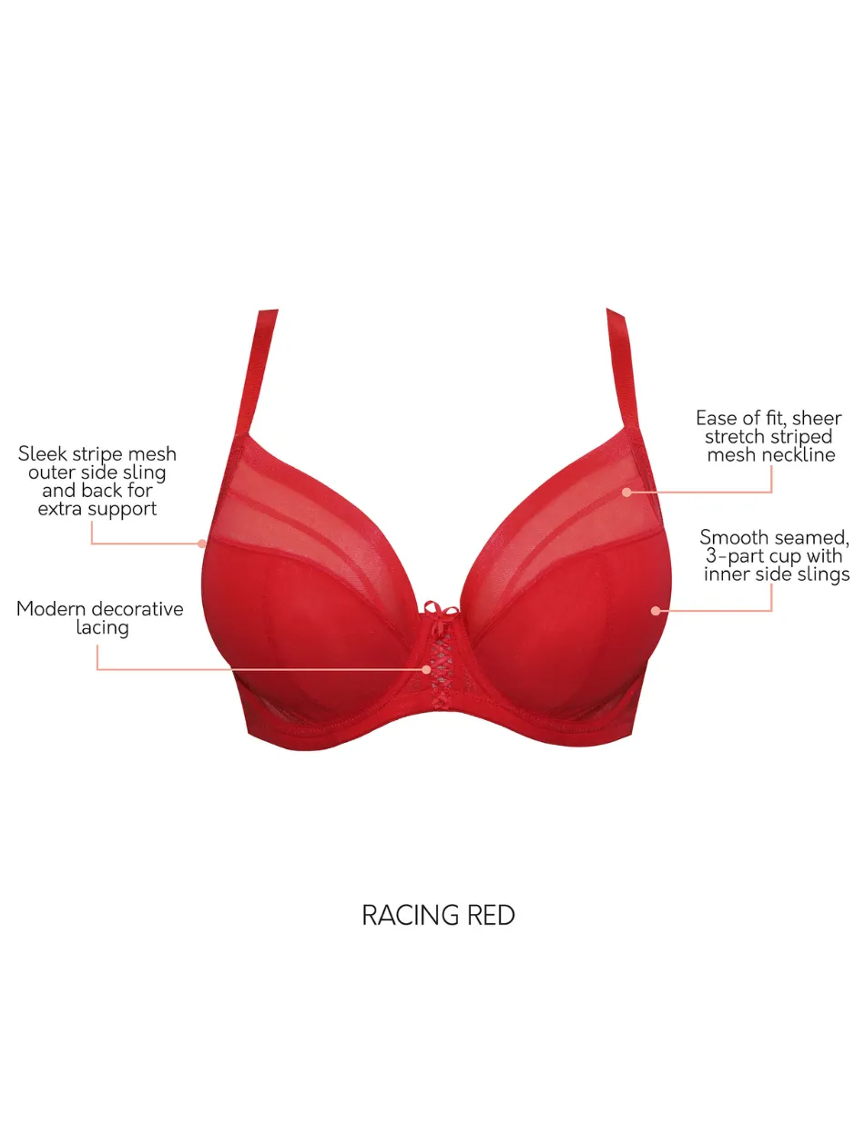 Parfait Shea Plunge Bra Underwired Unlined Bra, Racing Red | Red Parfait Plunge Bra | Red Plunge Bra