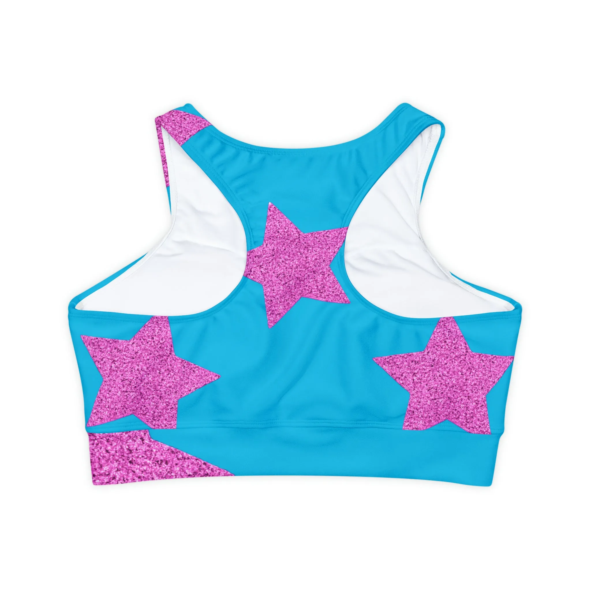 Pink Stars - Inovax Padded Sports Bra