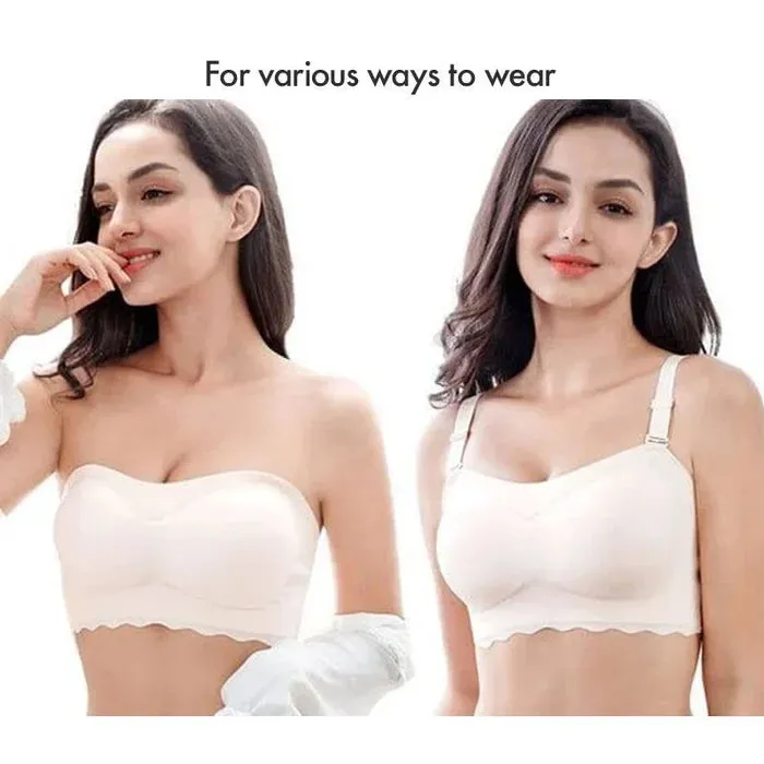 Plus Size Sexy Removable Strap Invisible Push Up Bra