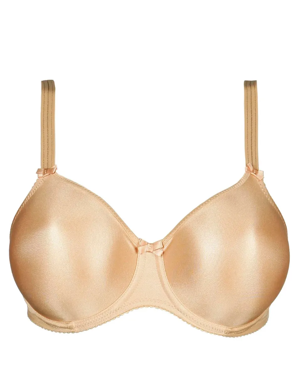 PrimaDonna Satin Seamless Full Cup Non Padded Underwire Bra, Cognac | PrimaDonna T-Shirt Bra