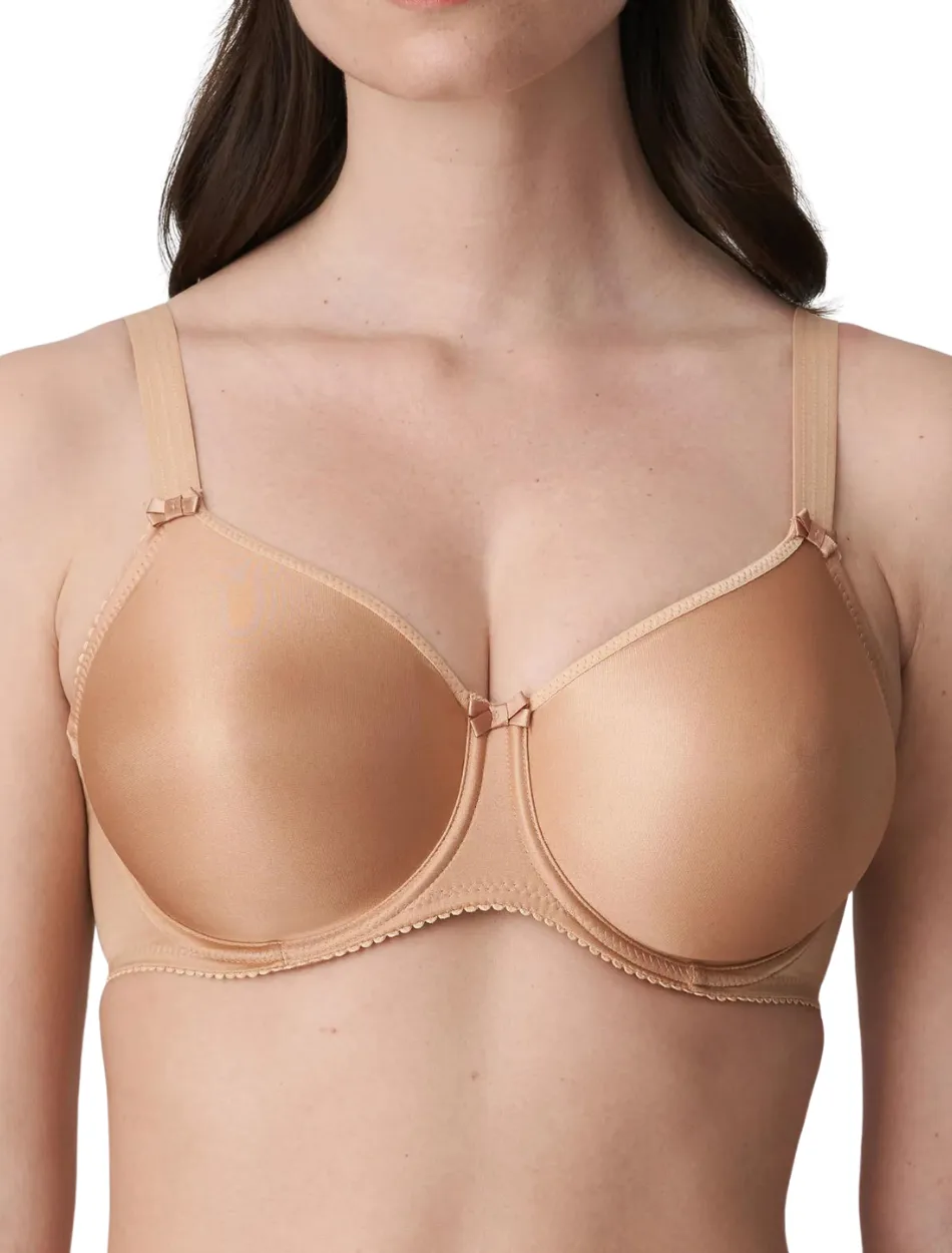 PrimaDonna Satin Seamless Full Cup Non Padded Underwire Bra, Cognac | PrimaDonna T-Shirt Bra