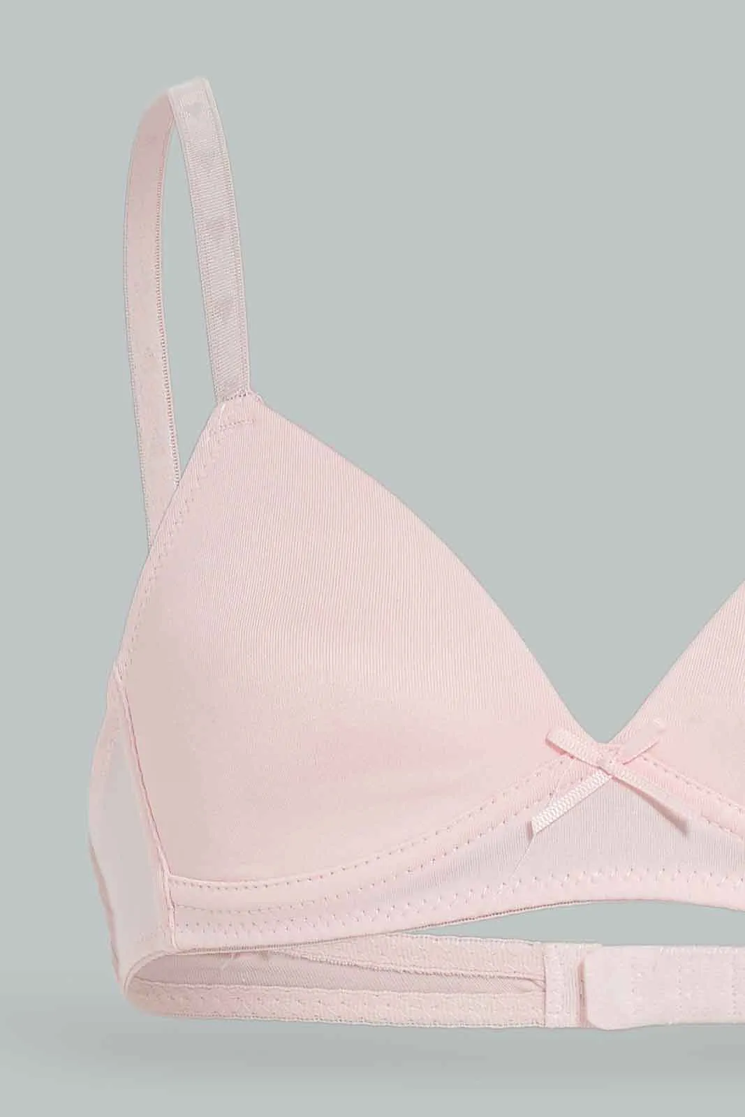 Senior Girls Beige and Pink Padded Bra Set (Pack of 2)