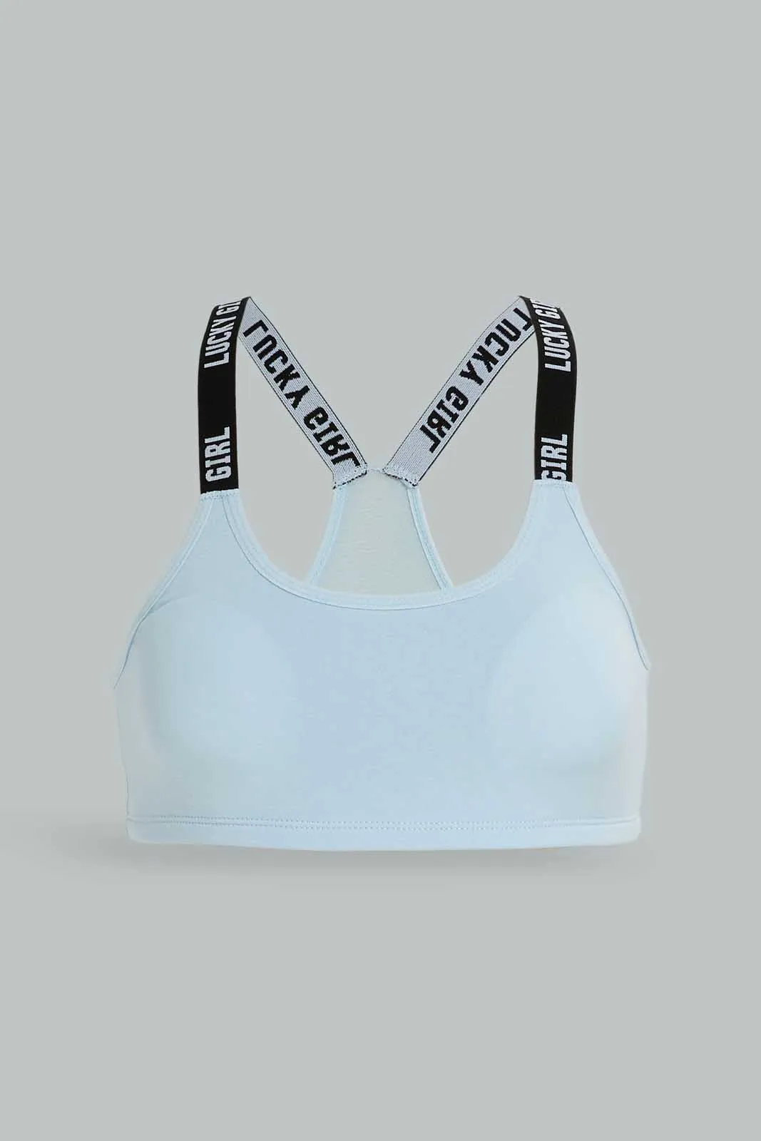 Senior Girls Blue And Grey Padded Bra (2 Piece)