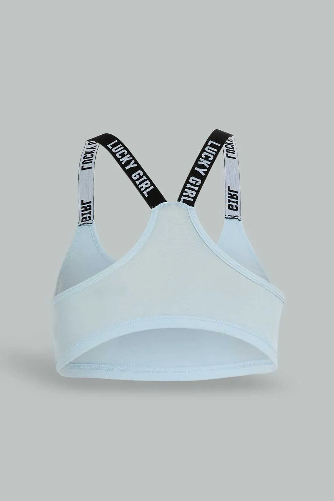 Senior Girls Blue And Grey Padded Bra (2 Piece)