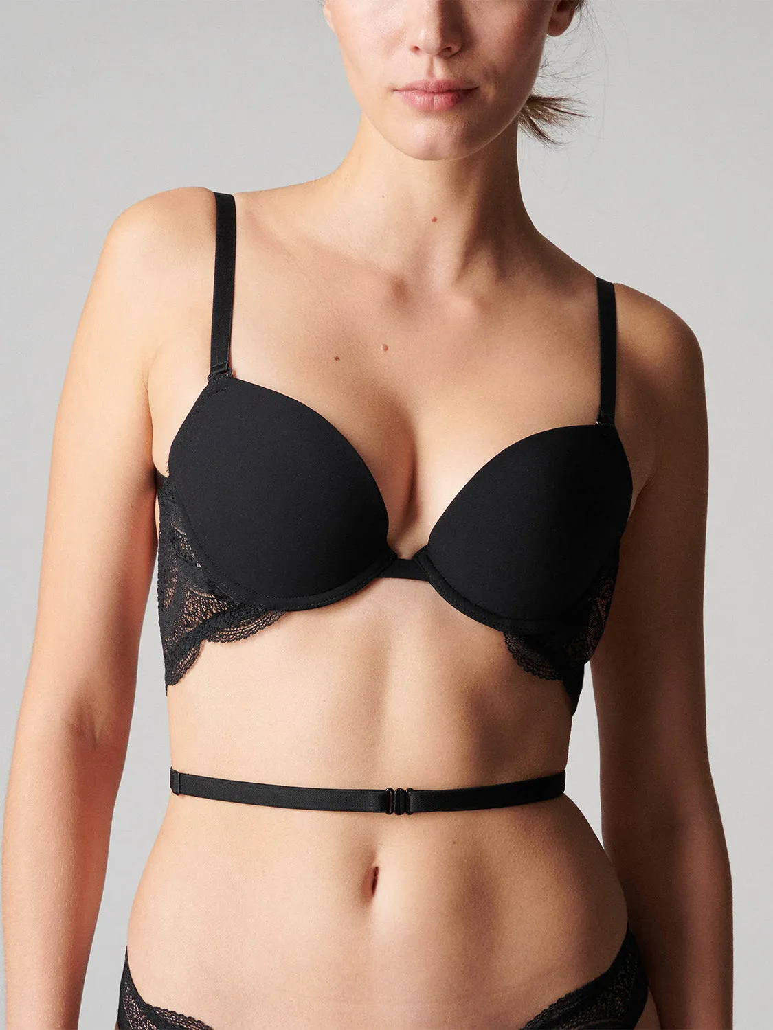 Soutien-gorge multi-positions dos nu - Noir