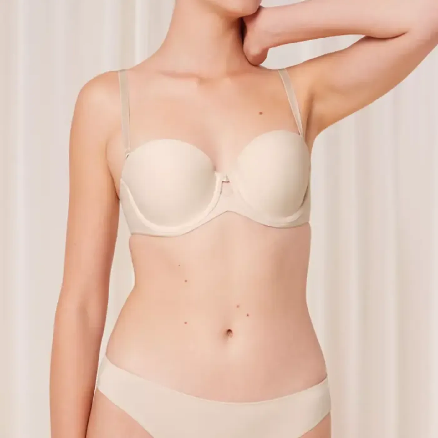 Triumph Pure Micro Bra With Detachable Straps | Natural