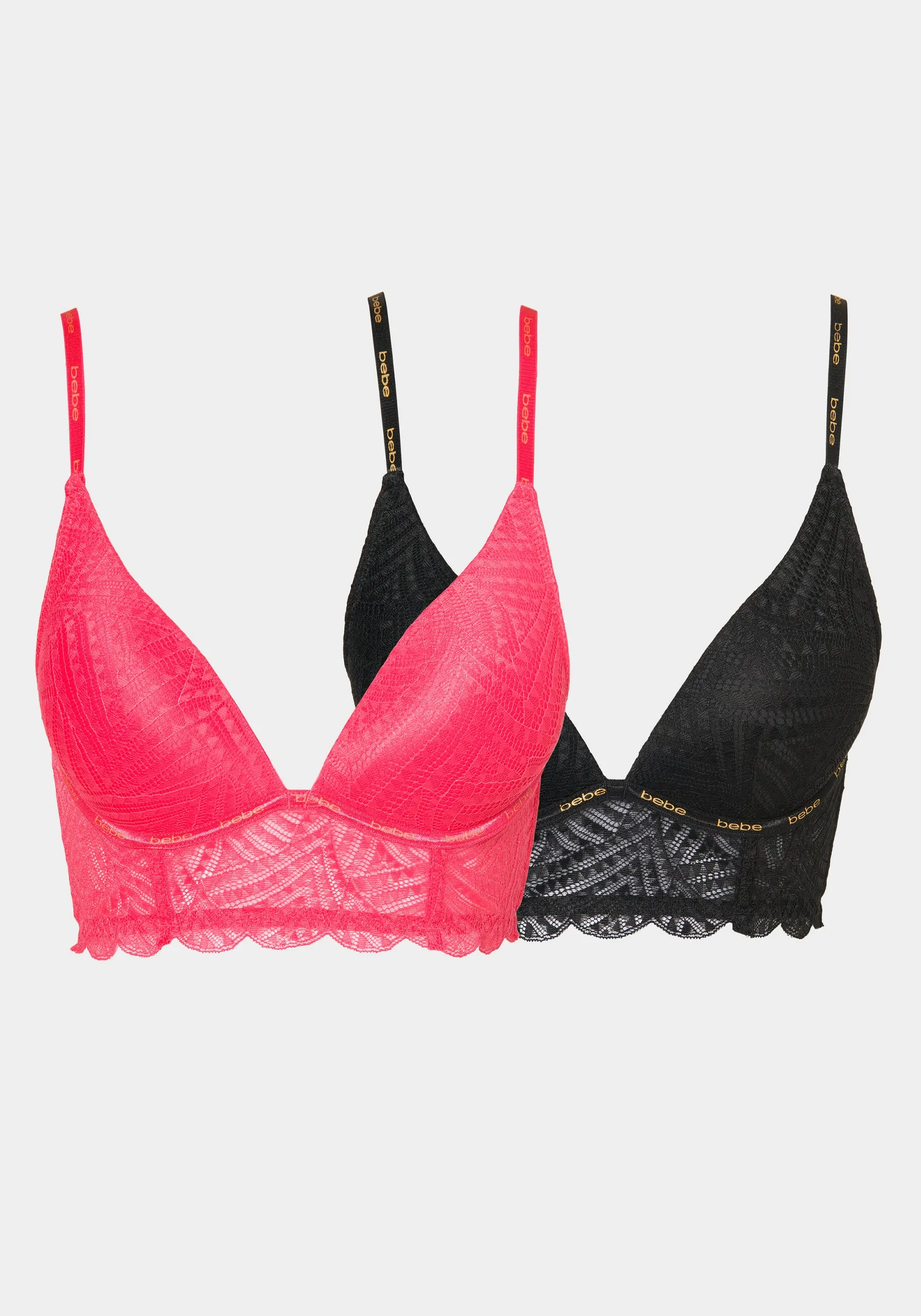 Two Pack Longline Lace Bra