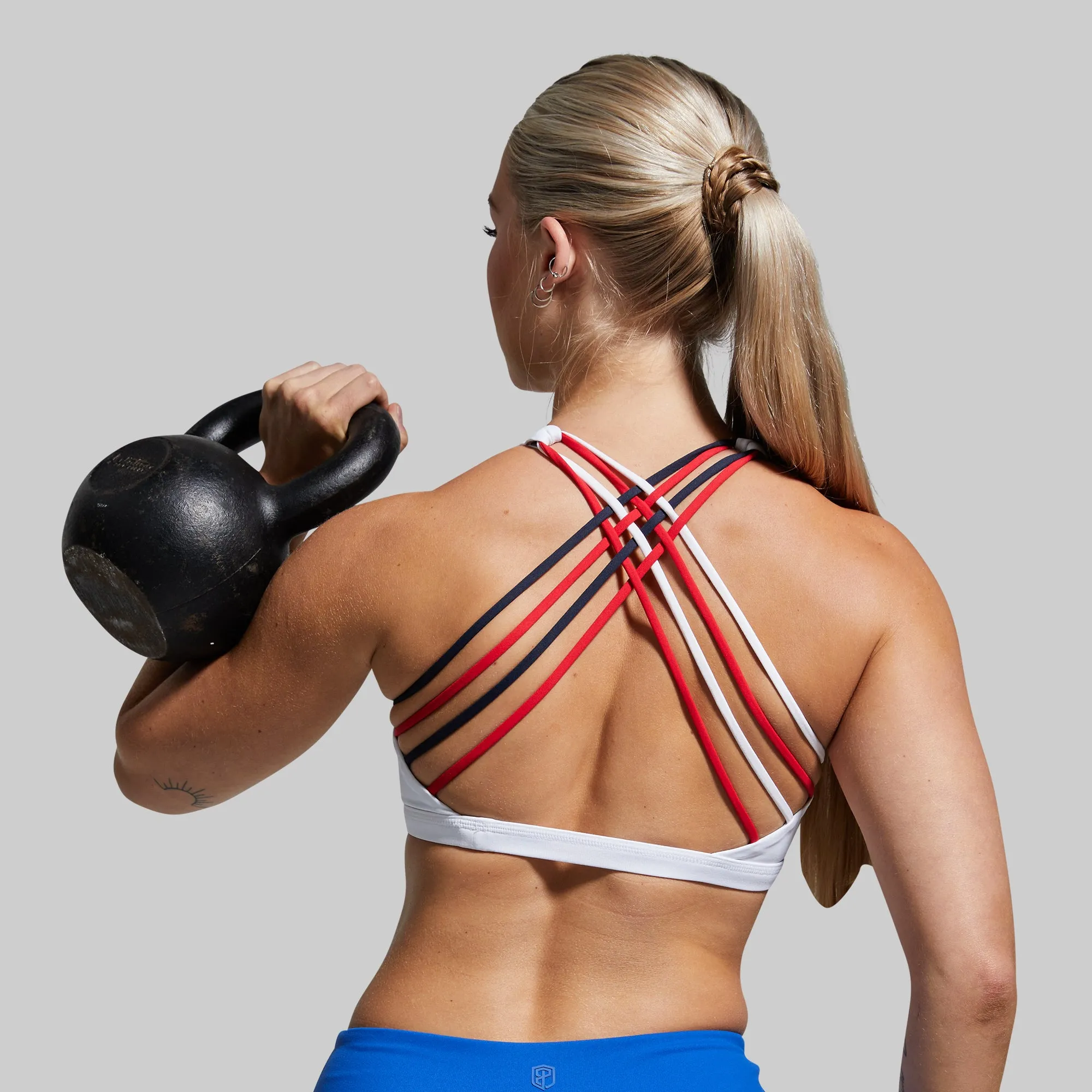 Vitality Sports Bra (Brand Strength-White)