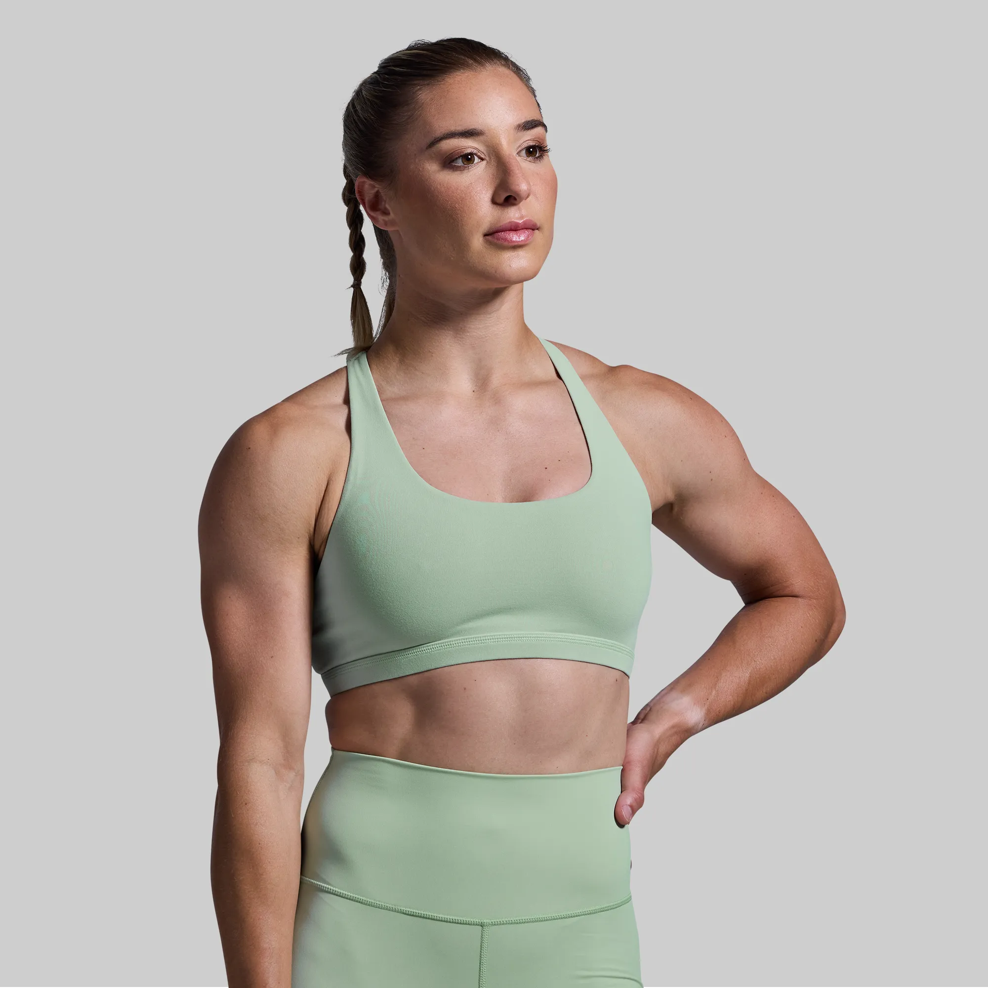 Vitality Sports Bra (Cameo Green)