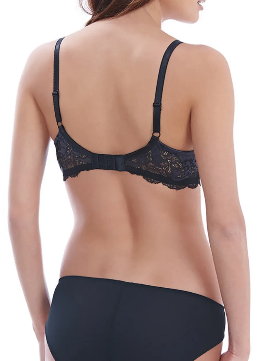 Wacoal Lace Affair Contour Bra, Black Graphite | Wacoal Black Bra