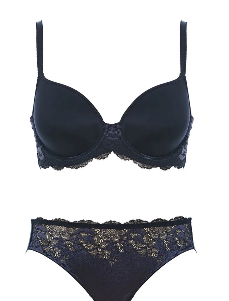 Wacoal Lace Affair Contour Bra, Black Graphite | Wacoal Black Bra