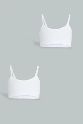 White Comfort Bra For Senior Girls (Pack of 2)