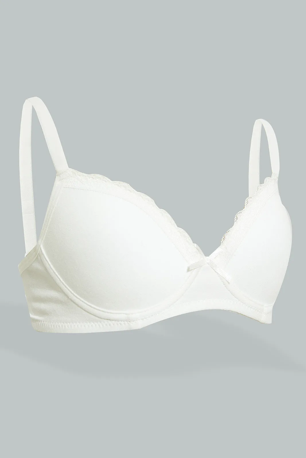 White Padded Bra Set (Pack Of 2)