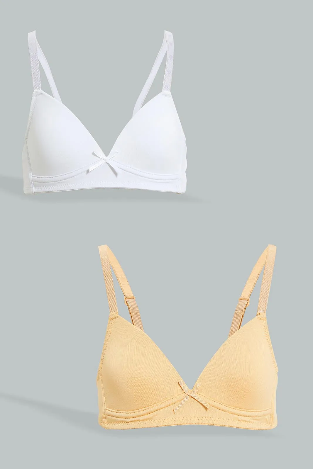 White/Beige Comfort Bra (Pack of 2)