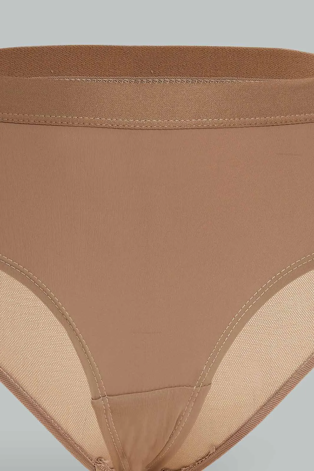 Women Beige Boyleg Brief