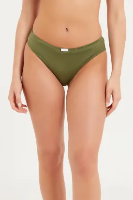 Women Green Brazilian Brief (Single)